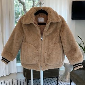 Zara faux fur Jacket girls size 6